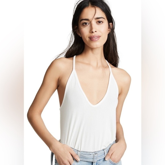 Intimately Free People White Slinky Slink Racerback Top NWT - Picture 4 of 12